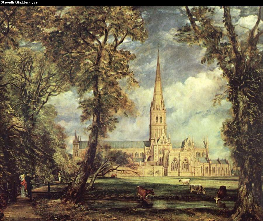 John Constable Sailsbury Cathedral From the Bishop-s Garden
